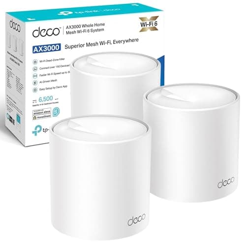 Image of TP-Link Deco X50(3-pack) AX3000Mbps Mesh WiFi 6 System, AI-Driven, Coverage up to 6500ft², Seamless Roaming WiFi Mesh System, Gaming & 4K, Easy Setup, Alexa & Google Home, TP-Link HomeShield