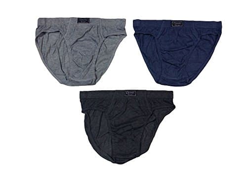 Image of i-Smalls Classic Men's Pack of 3 Value Cotton Comfort Brief Slips (S) 2 Greys 1 Blue