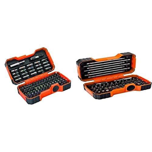 Image of Bahco BH59/S100BC 100 Pcs Bit Set for Slotted, Phillips, Pozidriv, Hexagon, Robertson nd Coloured TORX,TORX Tamper, Head Screws & 59/S54BC Colour-Coded Bit Set, 54 Piece