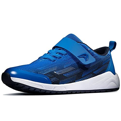 Image of Clarks Aeon Pace Kid Textile Trainers in Wide Fit Size 10½ Blue