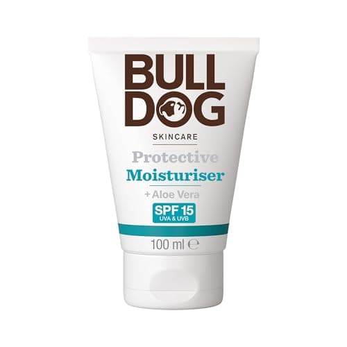 Image of BULLDOG SKINCARE Protective Moisturiser SPF 15 100ml, Enriched with Aloe Vera, Suitable For All Skin Types