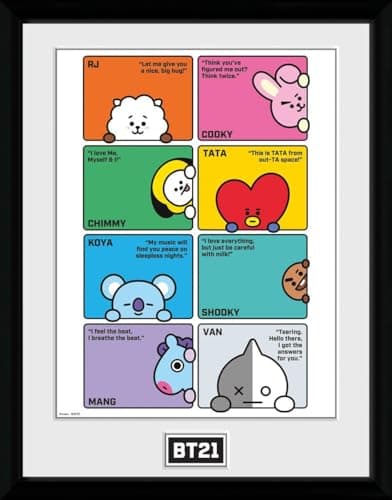 Image of GB eye BT21 Compilation 30 x 40cm Framed Collector Print