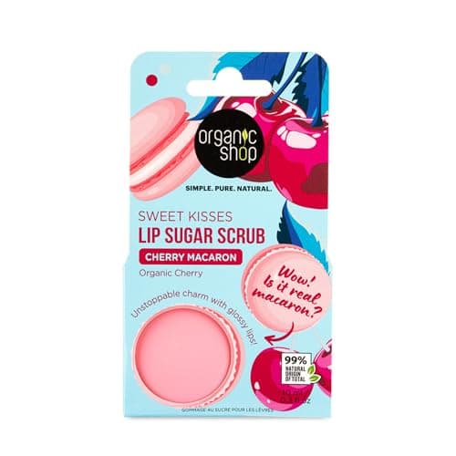 Image of Organic Shop Lip Sugar Scrub Cherry Macaron, 10 ml