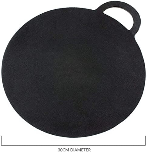 Image of Round Cast Iron Non Stick Finish Baking Stone - 30 cm, Non Flat Surface