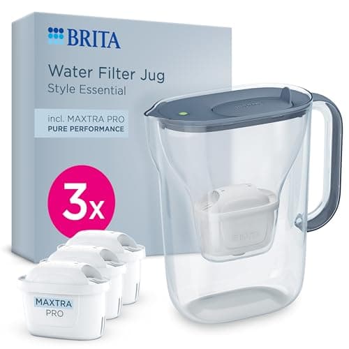 Image of BRITA Water Filter Jug Style Essential (2.4L) Stone Blue incl. 3x MAXTRA PRO Pure Performance Cartridges