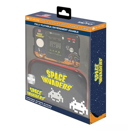 Image of My Arcade DGUNL-7150 Space Invaders Pocket Player Pro Portable Game System with Carrying Case