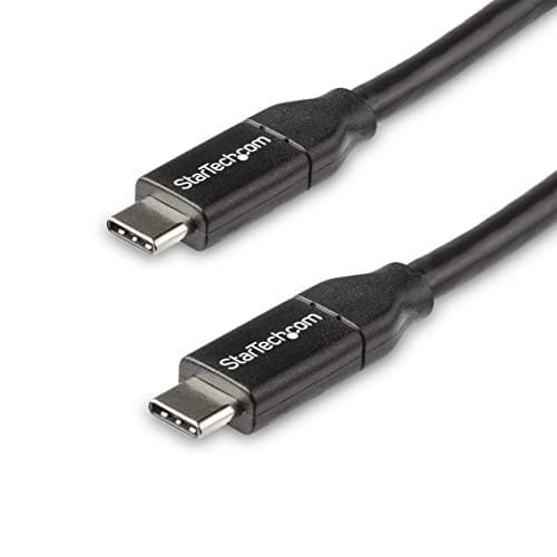 Image of StarTech.com USB C to USB C Cable - 1.5 ft / 0.5m - 5A PD - White - USB 2.0 - USB-IF Certified - USB Type C Cable - USB C Charging Cable (USB2C5C50CM)