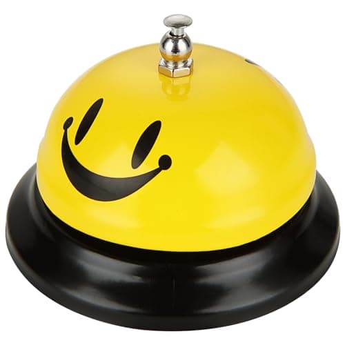 Image of ASelected Counter Bell Calling Bell Reception Service Bell 8.5Cm Desk Bell For Hotels Schools Restaurants Reception Areas Hospitals Kitchen And Bars Yellow