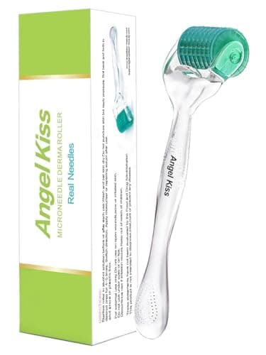 Image of Angel Kiss Derma Roller 0.75mm REAL NEEDLES - 192 Individual Titanium Needls - Microneedling Roller for Face Body Beard Scalp and Skin Care