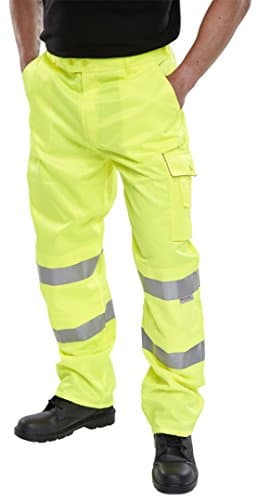 Image of POLY COTTON TROUSERS EN471 SATURN YELLOW 44