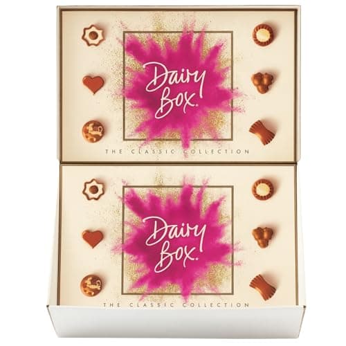 Image of Dairy Box The Classic Collection 2 x 322g Milk Chocolate Gift Box – Assorted Truffles & Pralines – No Artificial Colours or Flavours – Chocolate Gift for Christmas, Birthday