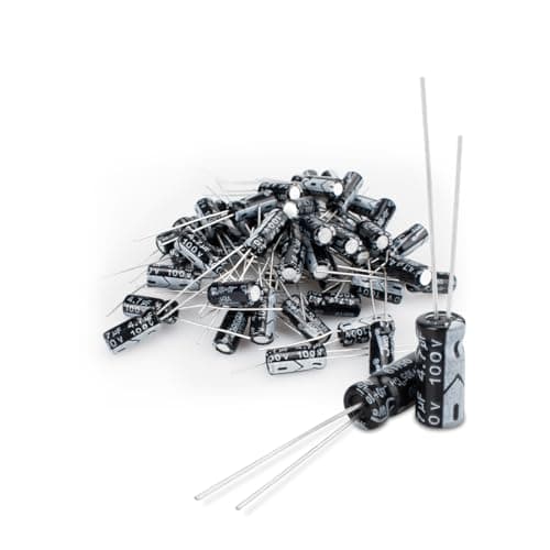 Image of Innfeeltech 50 Pcs Electrolytic Capacitor 4.7uF 100V Aluminum Radial Electrolytic Capacitors