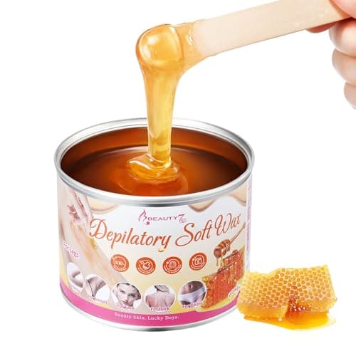 Image of Beauty7 100% Natural Sugar Wax Hair Removal Kit 400g, Vegan, Hypoallergenic, Washable No-heat Formula Waxing Sugar Paste Ideal for All Body Areas, High Performance for All Type Skin