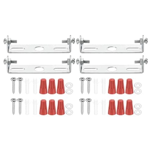 Image of PATIKIL 70mm (2.76") Universal Light Fixture Mounting Bracket Kit, 4 Set Light Crossbar Ceiling Light Plate with Screw for Wall Light Ceiling Light Pendant Chandelier
