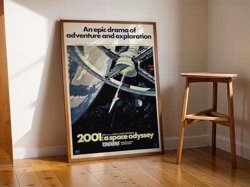 Image of 2001-A Space Odyssey (1968) Retro-Classic Movie Framed Poster Print Wall Art Image Home Decor Artworks Framed Poster Different Sizes and Colours