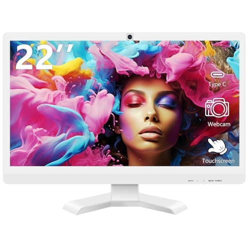 Image of Pisichen 22 inch Touch Screen Monitor with Webcam FHD 1920x1080P Computer Monitor FreeSync HDR HDMI Ports Eye Care Frameless VESA Mount