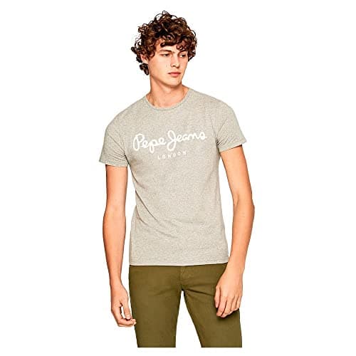 Image of Pepe Jeans Original Stretch Men's T-Shirt Slim Fit Short Sleeve Grey (Grey Marl), M