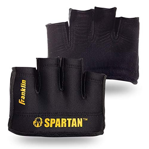 Image of Franklin Sports Spartan Race Minimalist Premium OCR Glove Pair, Black/Gold - Adult XX-Large