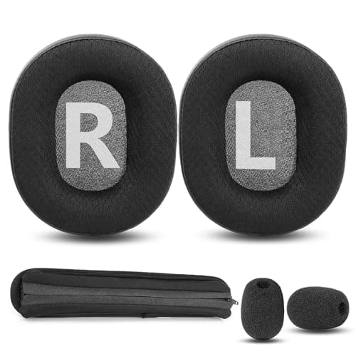 Image of Khan Pro Earpads and Headband Cushion for Roccat Khan Pro/Khan Aimo 7.1 Headsets Ear cushions with Durable Fabric and Memory foam