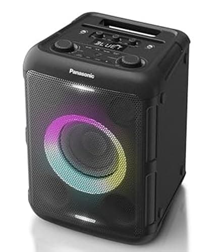 Image of Panasonic SC-TMAX45E-K High Power Audio System Speaker with Bluetooth, 1000W, Integrated Lights, USB, Optical Input for TV, Guitar Inputs and Microphone for Karaoke, Black