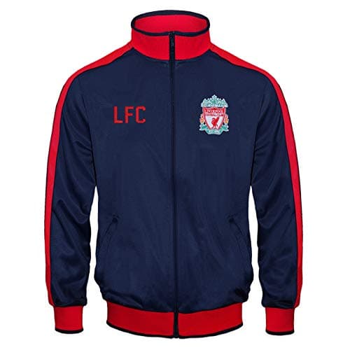 Image of Liverpool FC Official Gift Boys Retro Track Top Jacket Navy LFC 4-5 Years