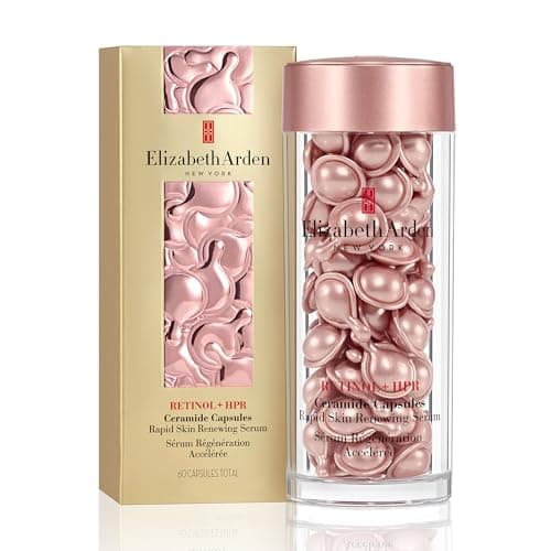 Image of Elizabeth Arden Retinol + HPR Ceramide Capsules Rapid Skin Renewing Serum (60 pcs) Anti-Ageing Skincare to Smooth Fine Line & Wrinkles, Retexturize Skin, for Day & Night