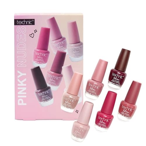 Image of Technic Pinky Nudes 6-Piece Nail Polish Set – Everyday Nude & Pink Shades for Effortless Day-to-Night Glam