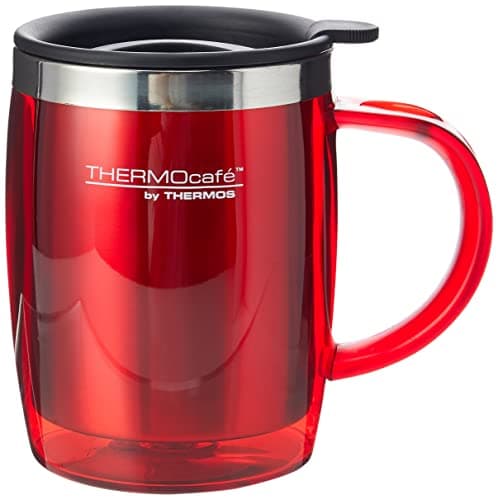 Image of Thermos ThermoCafé 187094 Translucent Desk Mug, Red, 450 ml