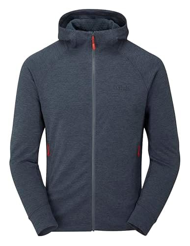 Image of Rab Men's Nexus Hoody - Full-Zip Lightweight Fleece Jacket for Trekking & Climbing - Steel - Medium