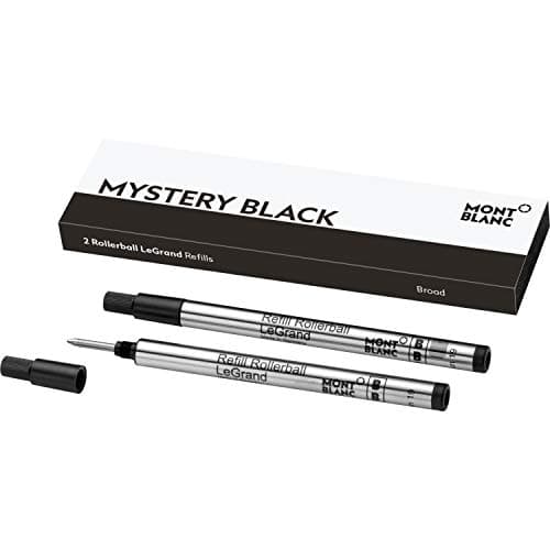 Image of Montblanc Rollerball LeGrand Refills (B) Mystery Black 113840 – Refill Cartridge Exclusively for The Meisterstück LeGrand Rollerball Pen – 2 x Black Pen Refills