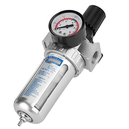Image of Nikou 1/2" BSP Air Filter Regulator, Compressor Moisture Trap Air Compressor Water Filter Regulator with Mount Connection, Filter Pressure Regulator for Compressor and Air Tools