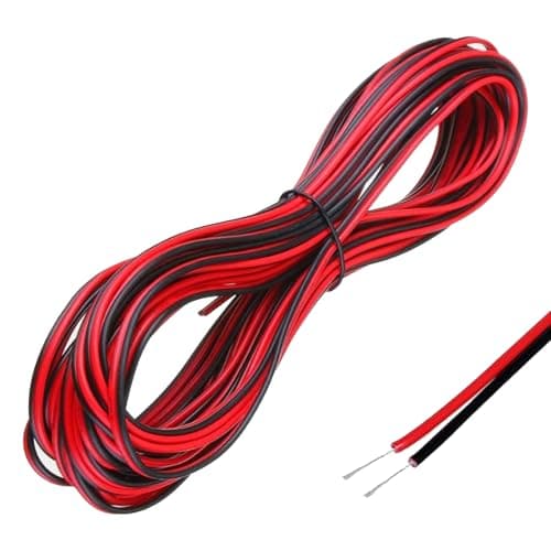 Image of 10 Meter 22AWG Electrical Wire,22AWG Electrical Wire 2 Core Black Red Wire Cable,High Temperature Wear-Resistant Oxidation Flexible Extension Twin Earth Cable for Car LED Strip Light(10 Mete）