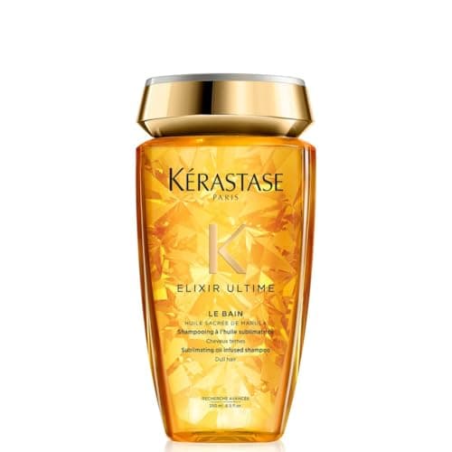 Image of Kérastase Elixir Ultime, Oil-infused Shine Shampoo, For Dull Hair, With 5 Precious Oils, Elixir Ultime Bain, 250 ml