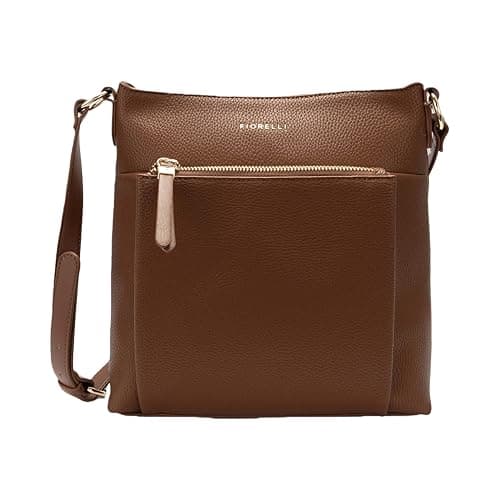 Image of Fiorelli Women's Ally Crossbody Bag, Large Handbag with Adjustable Body Straps & Front Zipped Compartment, Faux Leather, Teak Brown