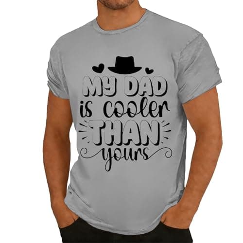 Image of RUMAOZIA Men's Crew Neck Short Sleeve T-Shirt - Comfortable Casual T-Shirt, Father's Day, Fashion, High Quality Cotton, Breathable, O Grey, M