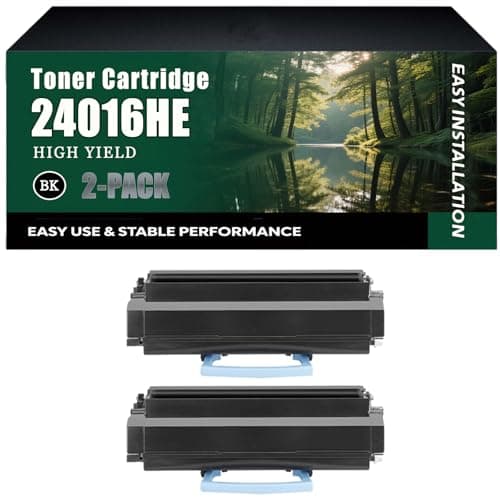 Image of 24016HE Toner Cartridge Work for Lexmark E232 E232t E232tn E234 E234n E234tn E238 E240 E240n Printers, High-Capacity 2500 Pages, Clear lines (2-Pack Black)