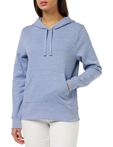 Image of Amazon Essentials Women's Regular-Fit Fleece Pullover Hoodie (Available in Plus Size), Indigo Blue Heather, M