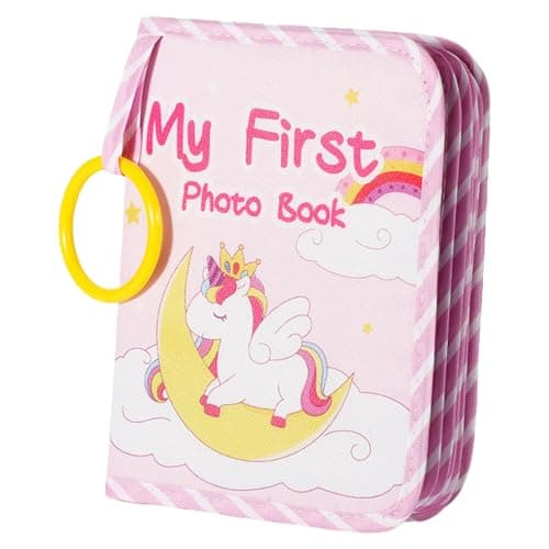 Image of Baby Photo Album Baby Memory Book Cute Unicorn Soft Cloth Photo Book Memory Personalised Babys Gifts My First PhotoBook for Newborn Toddler Boy Girl Shower Party Favors