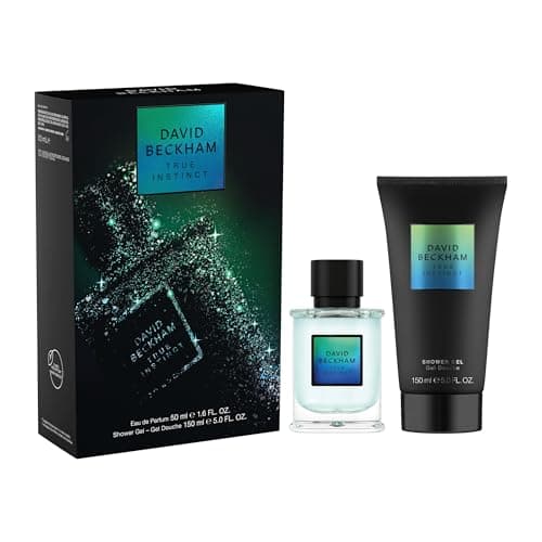 Image of David Beckham True Instinct Eau de Parfum & Shower Gel Body Spray Gift Set for Him, Captivating, Seductive Scent, 50ml & 150ml