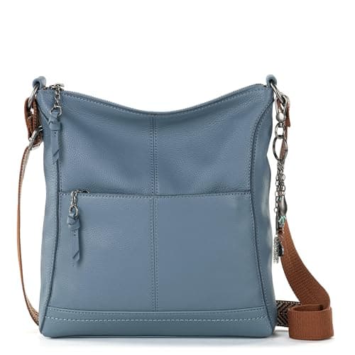 Image of The Sak Lucia Leather Crossbody Purse - Premium Leather Women's Handbag for Everyday & Travel - Cross Body Bag With Zipper, Maritime, One Size