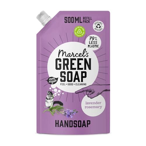 Image of Marcel's Green Soap - Hand Soap Refill Lavender & Rosemary - Handwash Dispenser Refill - Microplastic-free formula - Vegan - Packaging recyclable - 500 ml
