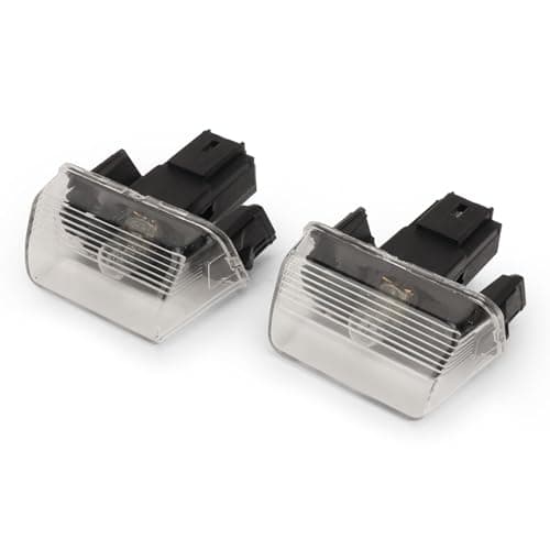 Image of License Plate Light, 2PCS Rear License Plate Light Clear Lens High Illumination 6340.A3 Replacement for Peugeot 206 207 307 Partner