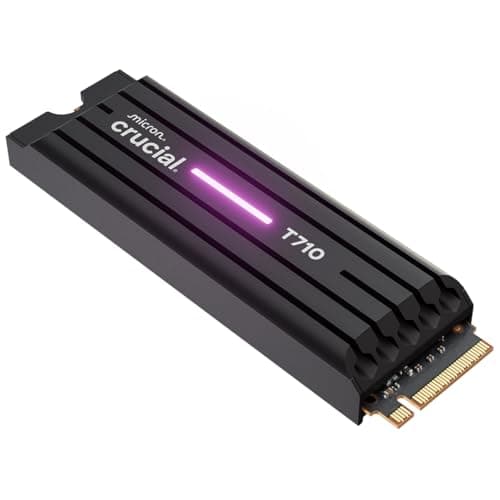 Image of Crucial T710 1TB SSD NVMe M.2 PCIe 5.0 x4 Gen5 with Heatsink, Read/Write Speeds up to 14,900/13,700 MB/s, Desktop PC and PS5 Compatible, TLC NAND, Solid State Drive - CT1000T710SSD5-01