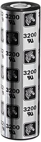 Image of Zebra Technologies 03200GS11007 3200 Wax Resin Print Ribbon, Thermal Transfer, 4.3" x 242', 110 mm x 74 m, Black (Pack of 12)