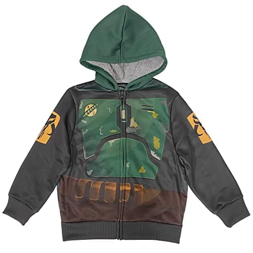 Image of The Book of Boba Fett Little Boys Sherpa Fleece Hoodie, Green, 5-6