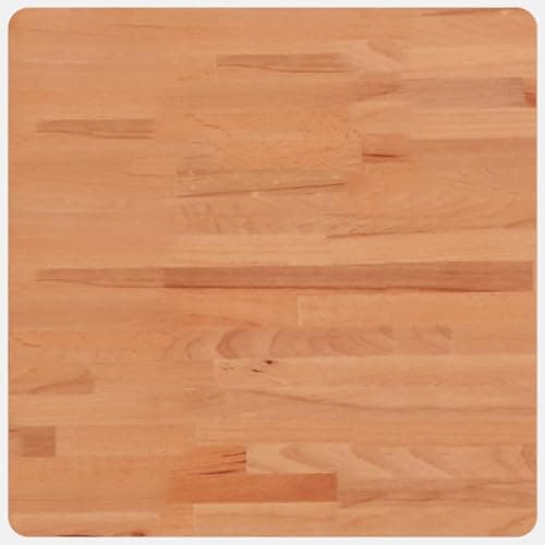 Image of vidaXL Square Solid Beech Wood Table Top - Wooden Replacement for Refreshing Home or Commercial Space, With Smooth Easy-to-Clean Surface and Rounded Corners