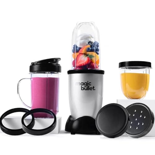 Image of nutribullet magic bullet Blender, Mixer & Food Processor All-in-One - 10pc Kit - 200W - Sleek & Compact Design - Chop, Blend, Grate, Grind, Mix & Whip in Seconds - Easy Lock On & Pulse Feature