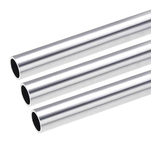 Image of TOP-VIGOR 3Pcs 6063 Aluminum Round Tube, 15mm OD 12mm ID 300mm Length Seamless Aluminum Straight Tubing Metal Pipe for Industry DIY Projects