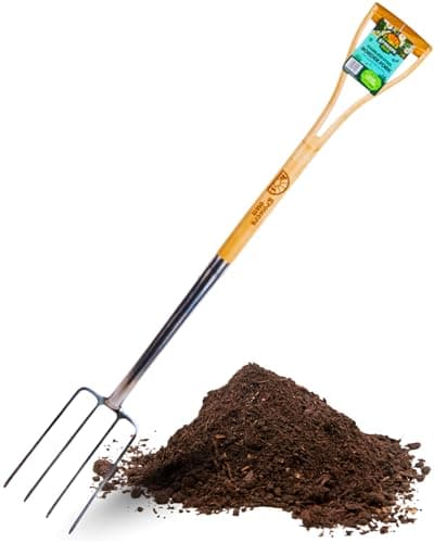 Image of Growers Own Garden Border Fork with Stainless Steel Tines & Strong Ash Wood Handle – Heavy Duty Garden Fork for Beginners & Professional Growers. Digging & Soil Turning Tool for Beds & Raised Plots