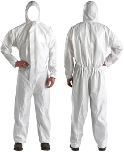 Image of Firm Safe Disposable Protection Overalls - Chemical And Biological Protection Hazmat Suit Type 5/6B | Disposable Full Body Protective Suits | Suitable for a range of Applications |For both Men & Women